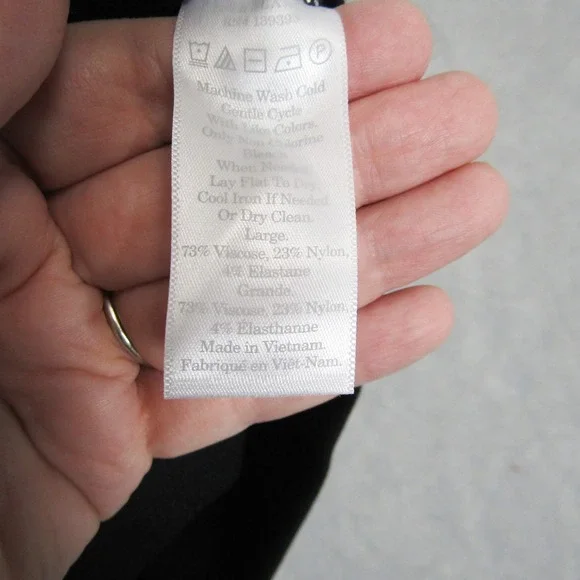 Everlane Black Pencil Skirt Women's Large Stretch Knee Length Career Minimalist - Picture 7 of 8